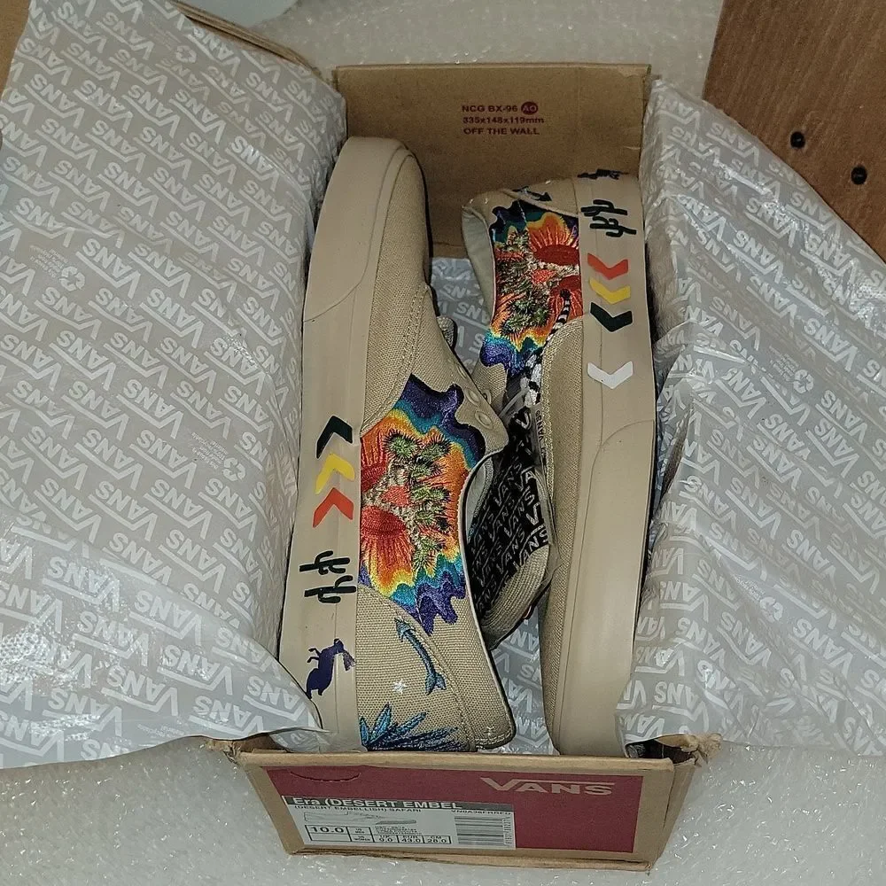 RARE New Vans Desert Embellish Tan Safari Cactus Joshua Tree Size US Mens 10
